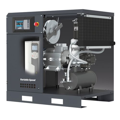 Drehzahlgeregelte Modelle mit modernster InvertertechnikGeräuscharmer RadiallüfterÖl- Luftkombinierter Wärmetauscher